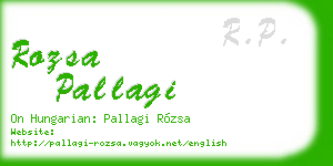 rozsa pallagi business card